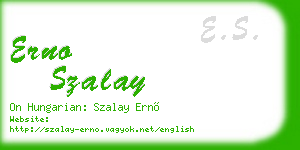 erno szalay business card